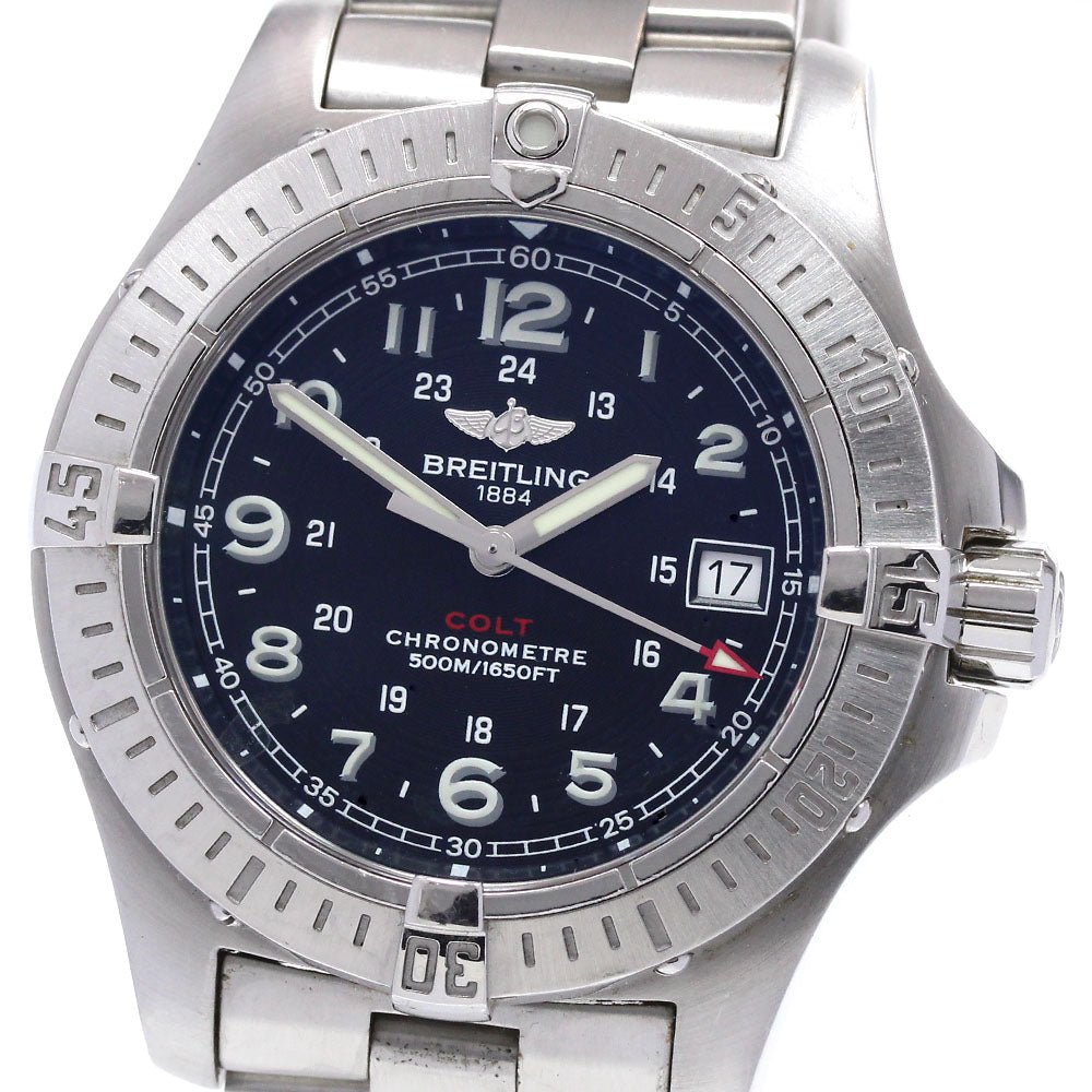 BREITLING Colt A74380 Date black Dial Quartz Men's Watch_864124