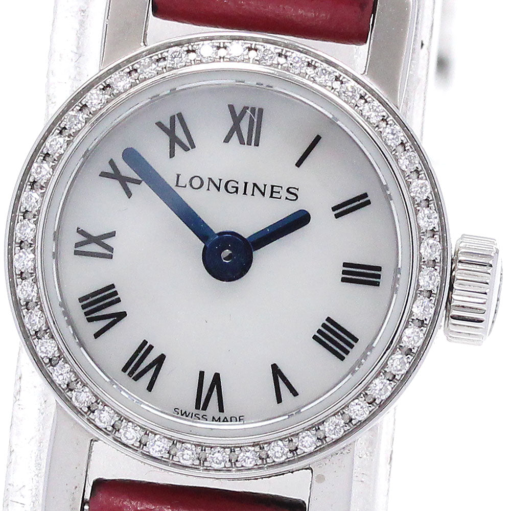 LONGINES Mini L2.303.0 Diamond Bezel White shell Dial Quartz Ladies Watch_864138