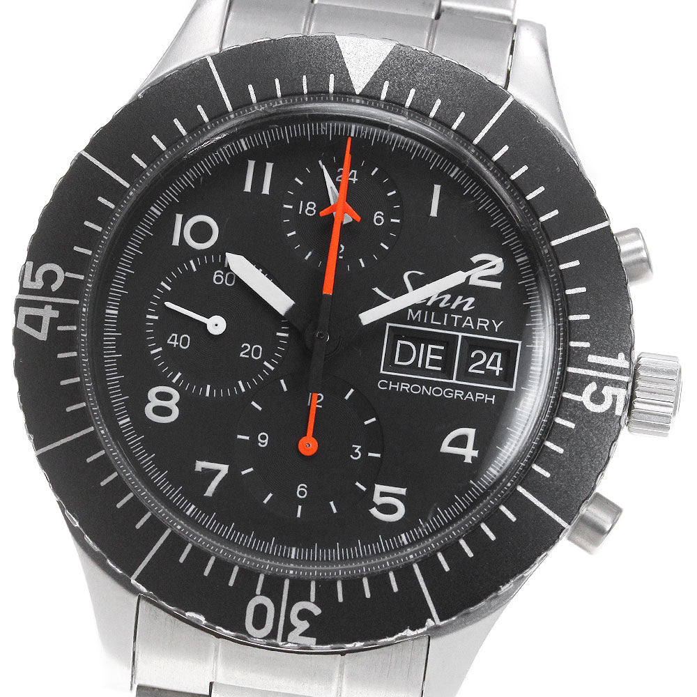 Sinn military pilot 156 Day-Date Chronograph black Dial AT Men's Watch_864188