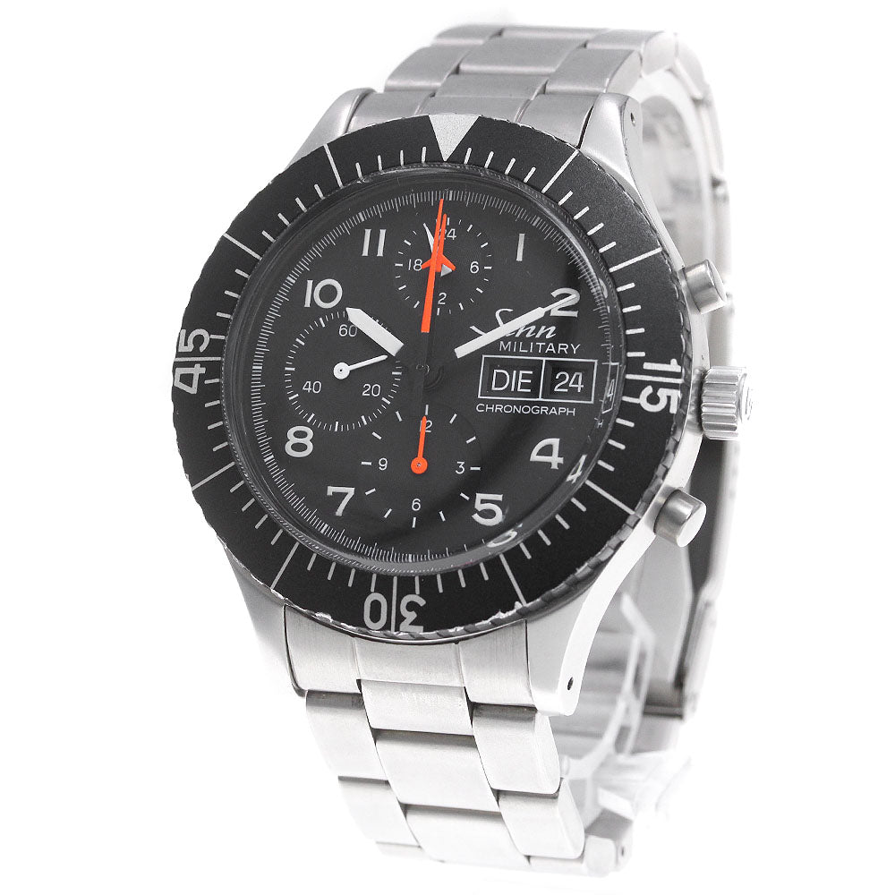 Sinn military pilot 156 Day-Date Chronograph black Dial AT Men's Watch_864188