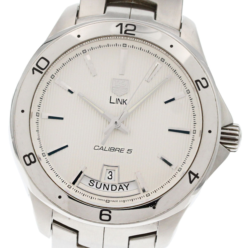 TAG HEUER Link WAT2011 Day date Silver Dial Automatic Men's Watch_864255