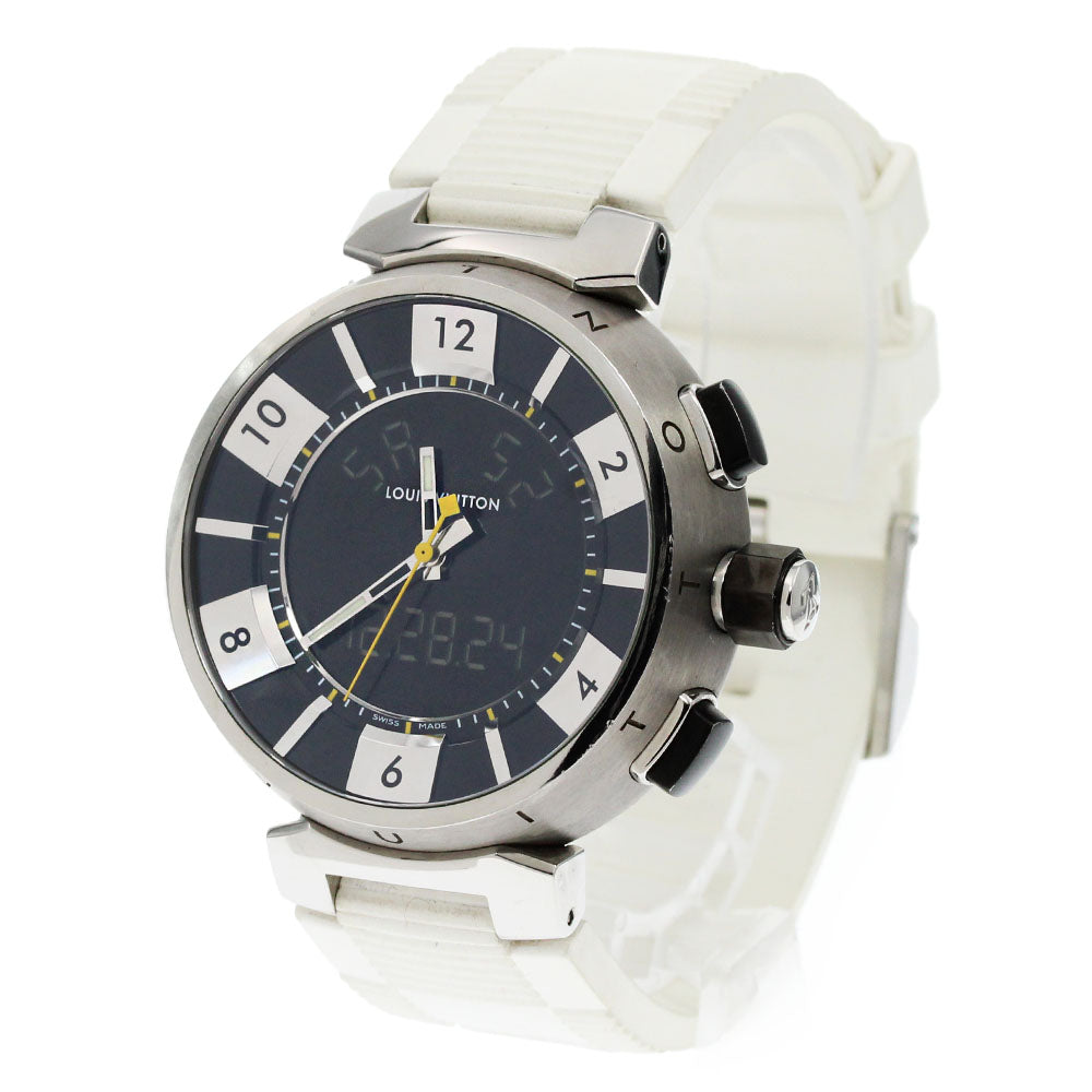 LOUIS VUITTON Tambour in black Q118F Black / Silver Dial Quartz Men's_864256