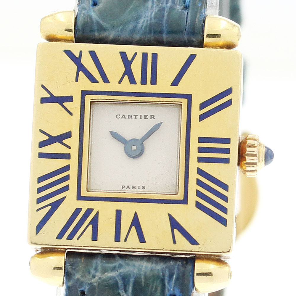 CARTIER Kadran SM 18K Yellow Gold beige Dial Quartz Ladies Watch_864278