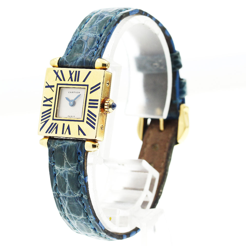 CARTIER Kadran SM 18K Yellow Gold beige Dial Quartz Ladies Watch_864278