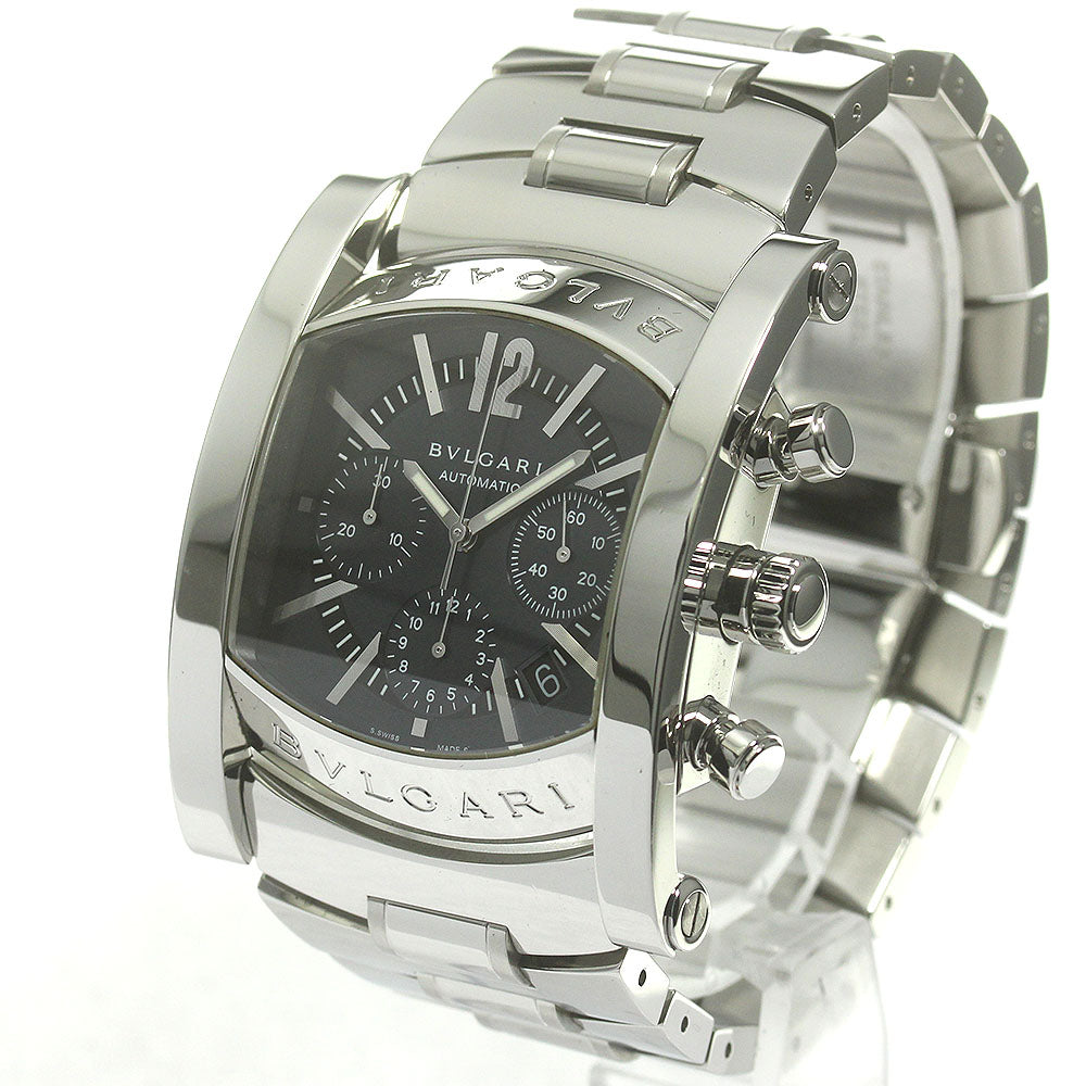 BVLGARI Assioma AA48SCH Chronograph Date Navy Dial Automatic Men's Watch_864280