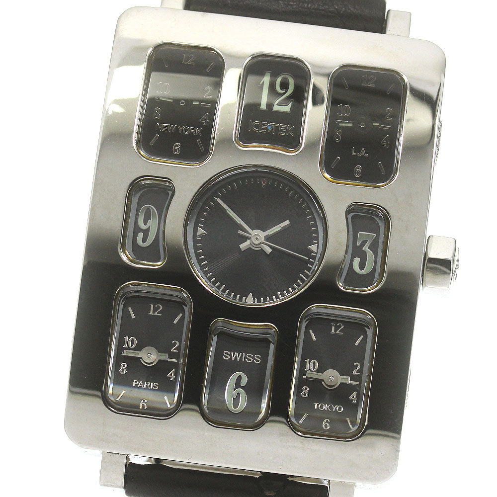 ICE TEK Quintempo 1 5TZ1-ST/1 5 Time zone Black Dial Quartz Men's Watch_864321