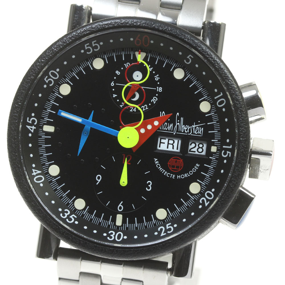 Alain Silberstein Chrono Bauhaus LWO5100 black Dial Automatic Men's Watch_864340