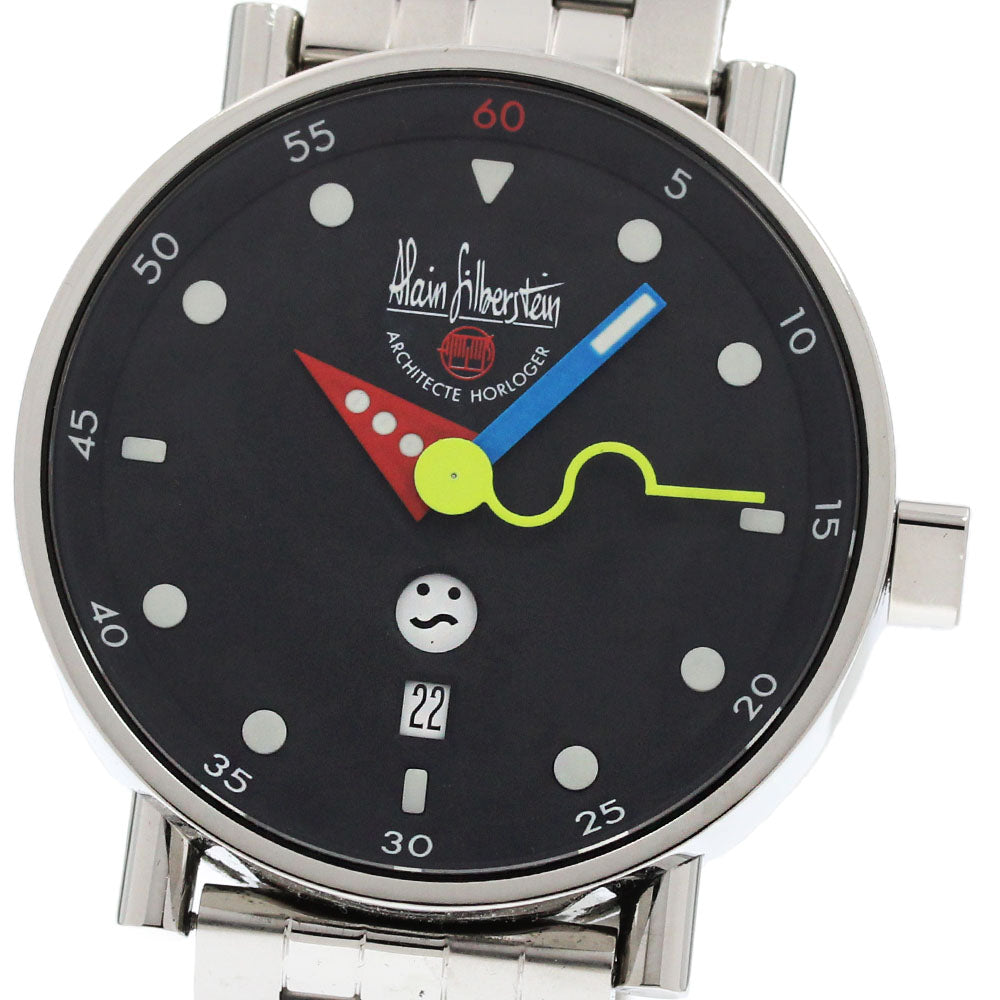 Alain Silberstein Rondo Smile Day RO11 black Dial Automatic Men's Watch_864341