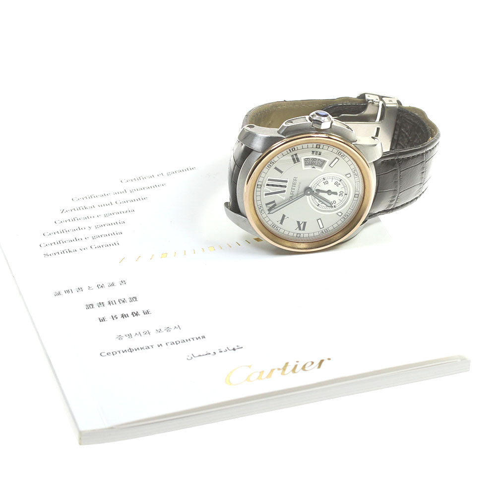 CARTIER Calibur de Cartier W7100039 PG bezel Silver Dial Automatic Men's Watch_864346