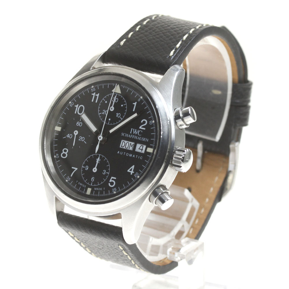 IWC SCHAFFHAUSEN Pilot watch mechanical fleeter IW370602 Chronograph black Dial Automatic Men's Watch_864368