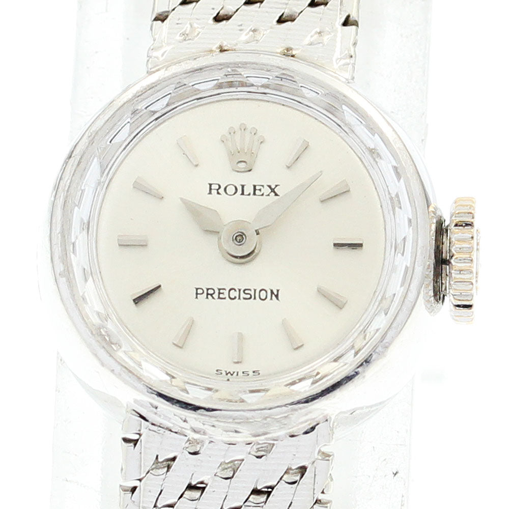 ROLEX Precision K18WG Cal.1400 Silver Dial Hand Winding Ladies Watch_864415