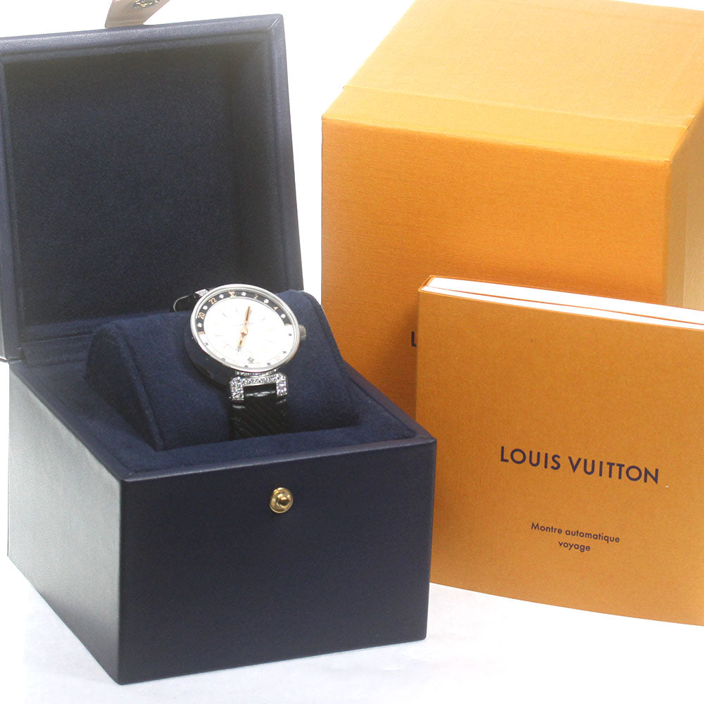 LOUIS VUITTON Tambour Moon Dual Time MM QA108 GMT Quartz Ladies Watch_864493