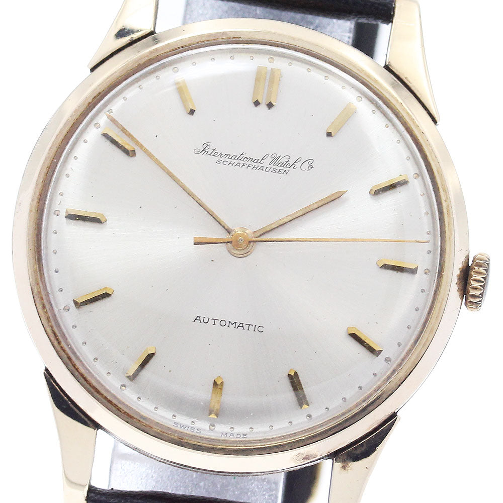 IWC SCHAFFHAUSEN 140263 K18YG Cal.853 Silver Dial Automatic Men's Watch_864511