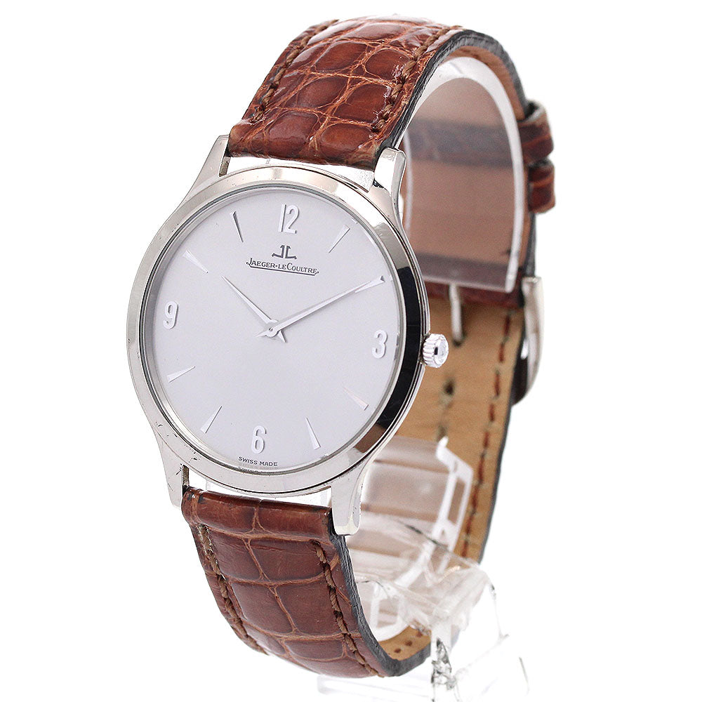 JAEGER-LECOULTRE 145.3.79S K18WG Silver Dial Hand Winding Men's Watch_864535