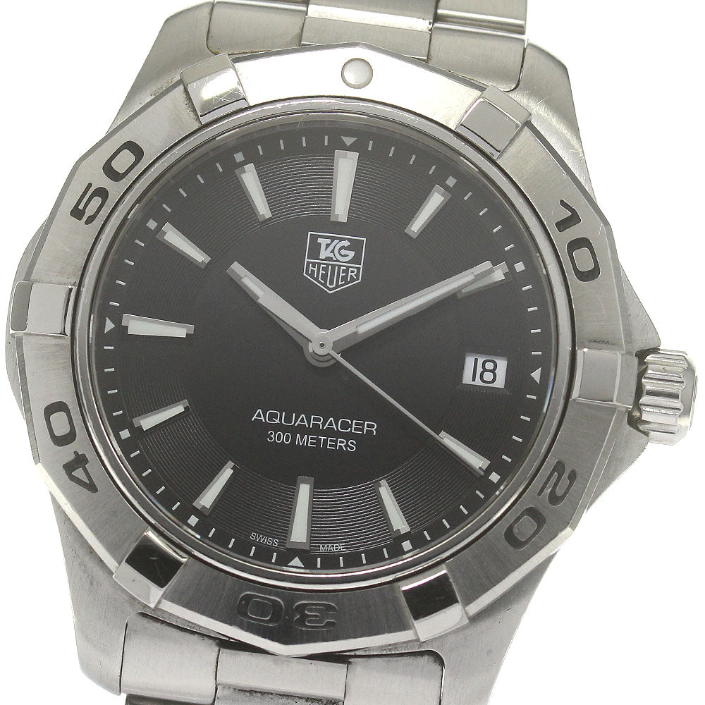 TAG HEUER Aqua racer WAP1110 Date black Dial Quartz Men's Watch_864536