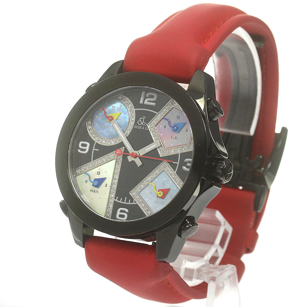JACOB&CO 5 time zone Black / multicolor shell Dial Quartz Men's Watch_864584