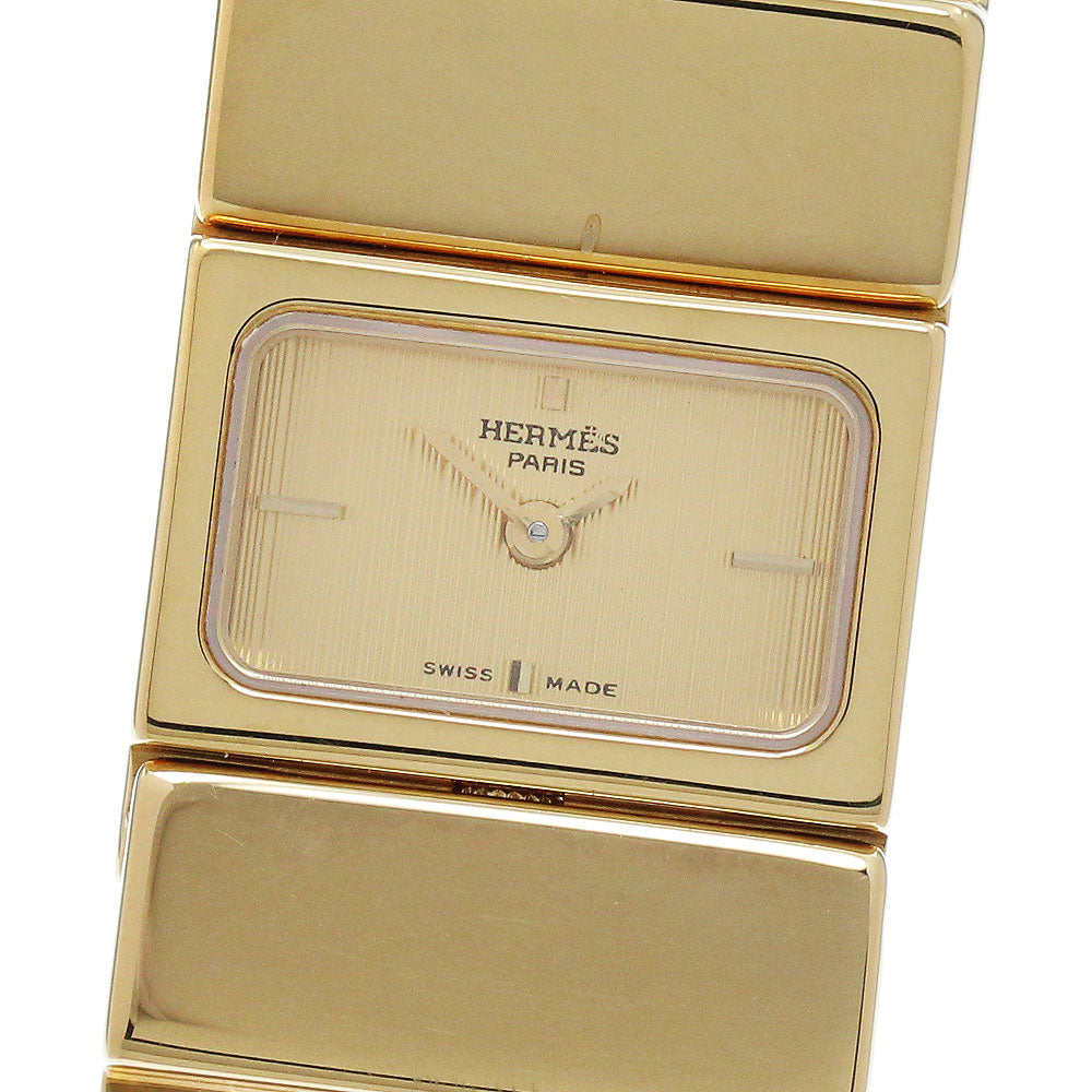 HERMES Loquet LO1.201 cloisonne gold Dial Quartz Ladies Watch_864601