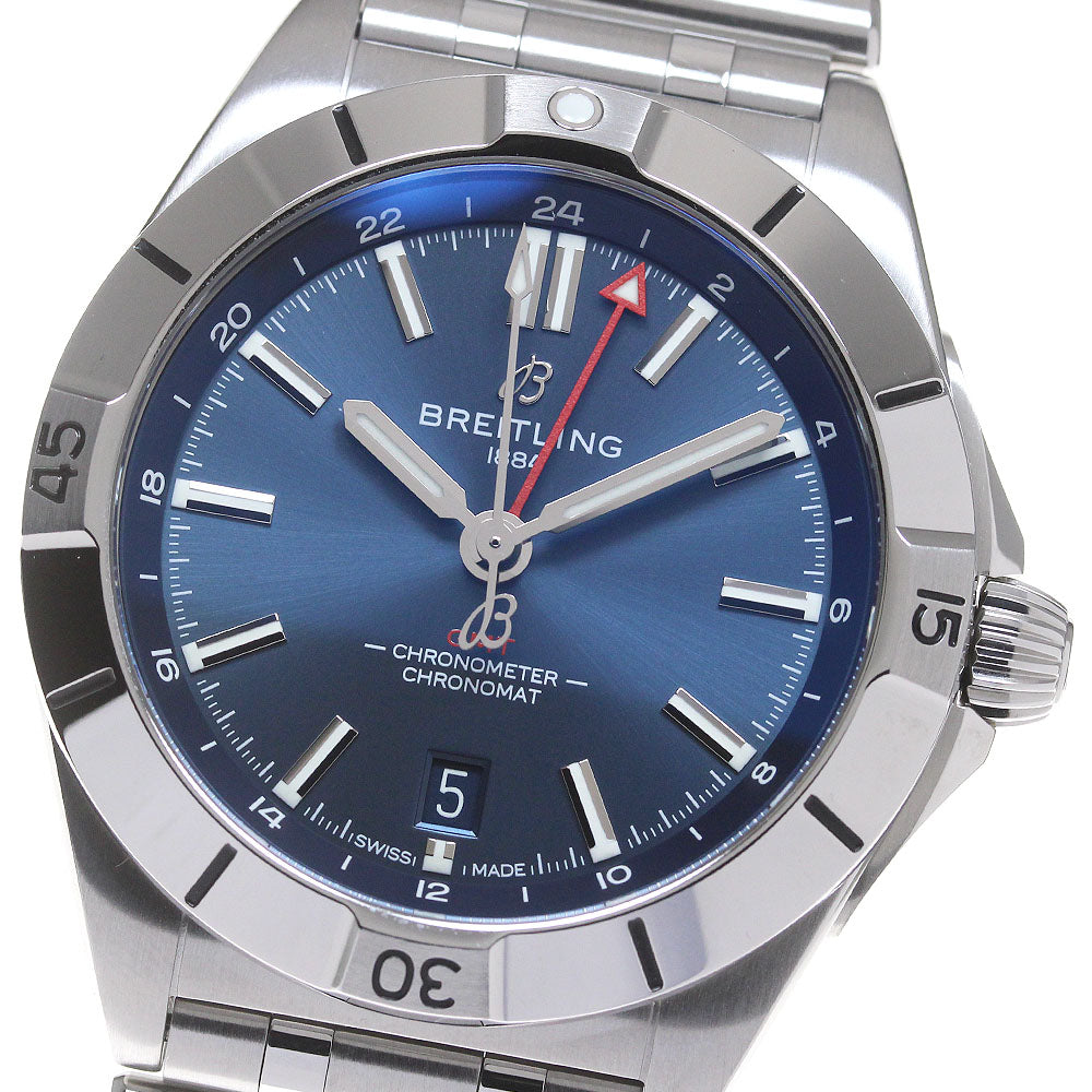 BREITLING Chronomat Automatic GMT 40 A32398 Date Navy Dial Men's Watch_864615