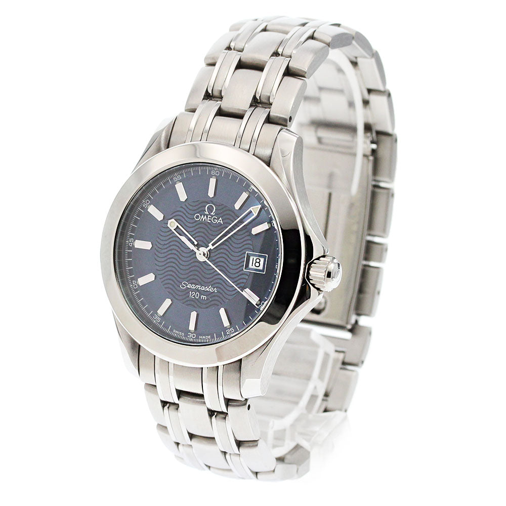 OMEGA Seamaster120 2511.81 Date Navy Dial Quartz Men's Watch_864635