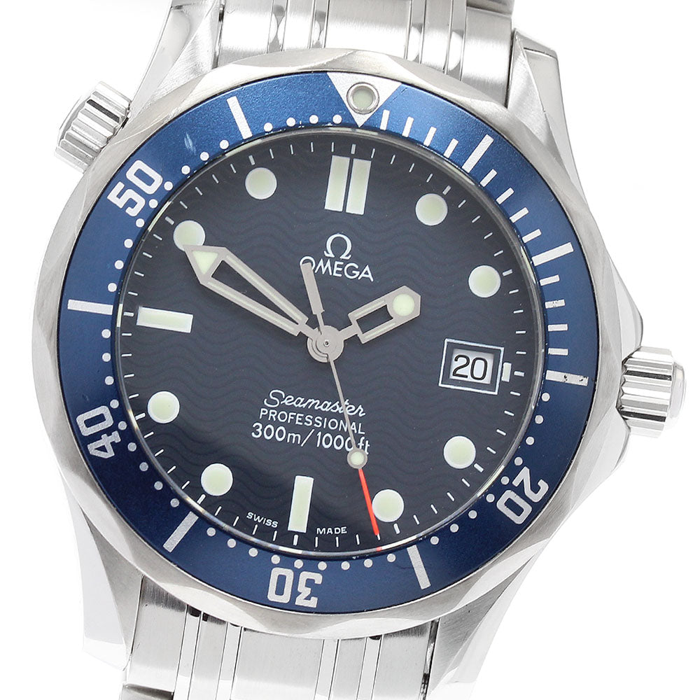 OMEGA Seamaster300 2561.80 Date Navy Dial Quartz Boy's Watch_864669