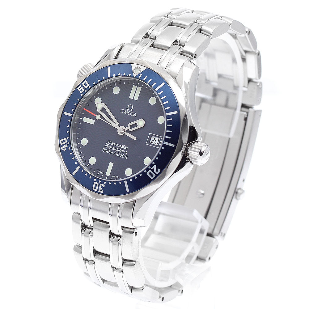 OMEGA Seamaster300 2561.80 Date Navy Dial Quartz Boy's Watch_864669