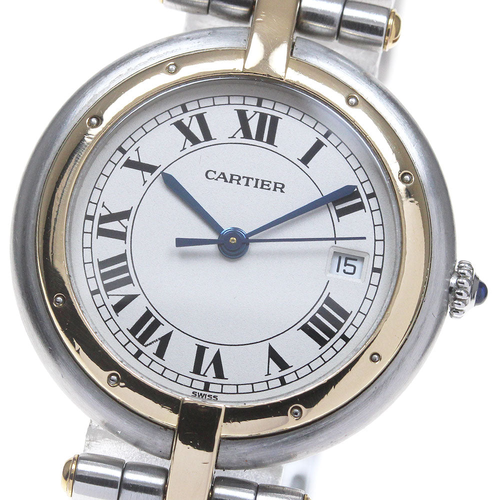 CARTIER PANTHERELM 83084241 Round 1 Low Date beige Dial Quartz Men's_864673