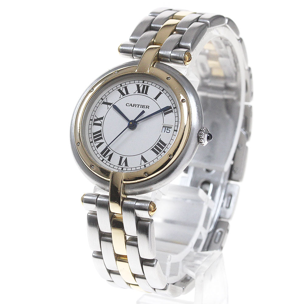 CARTIER PANTHERELM 83084241 Round 1 Low Date beige Dial Quartz Men's_864673