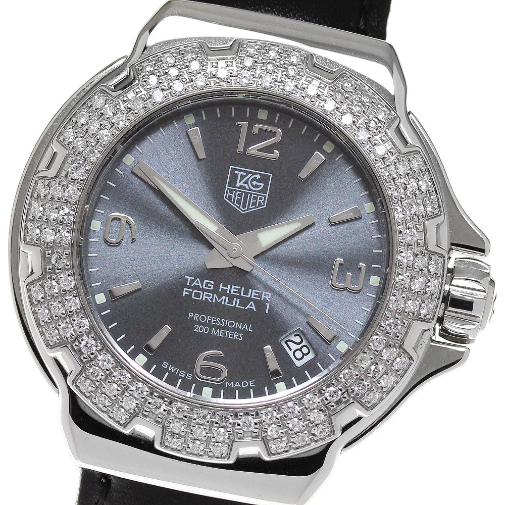 TAG HEUER Formula 1 WAC1218-0 Diamond Bezel gray Dial Quartz Ladies Watch_864681