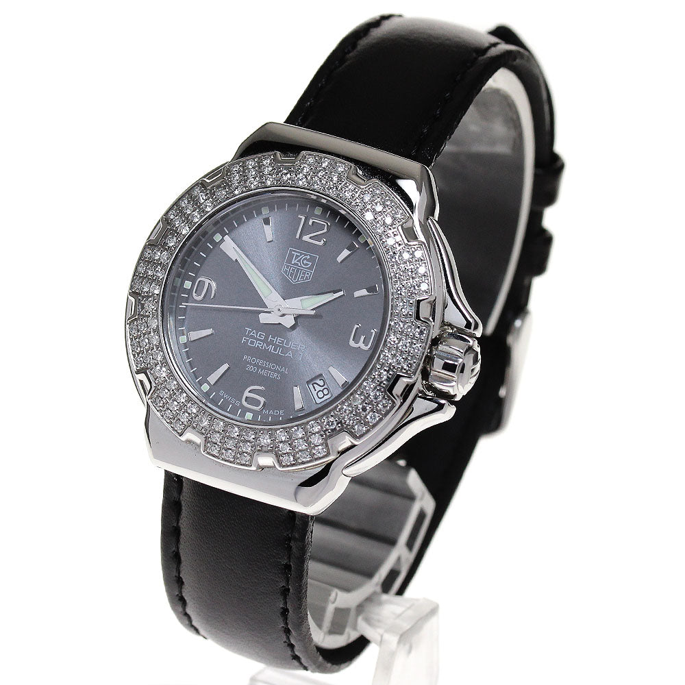 TAG HEUER Formula 1 WAC1218-0 Diamond Bezel gray Dial Quartz Ladies Watch_864681