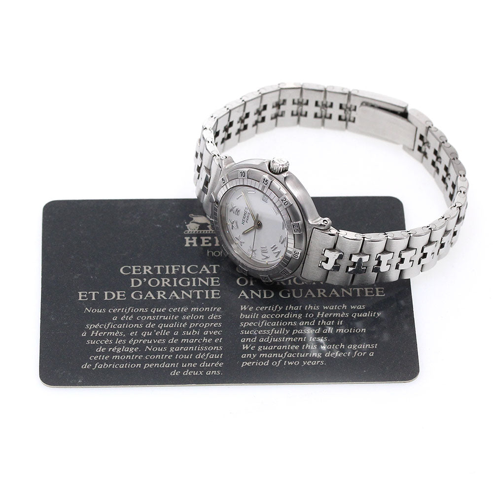 HERMES Captain Nemo Date white Dial Quartz Ladies Watch_864694