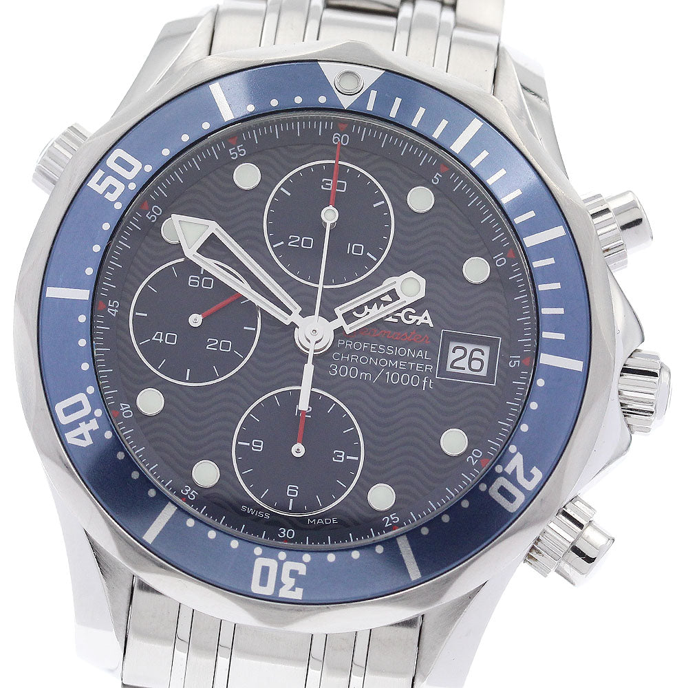 OMEGA Seamaster300 2225.80 Date Chronograph Navy Dial Automatic Men's _864769