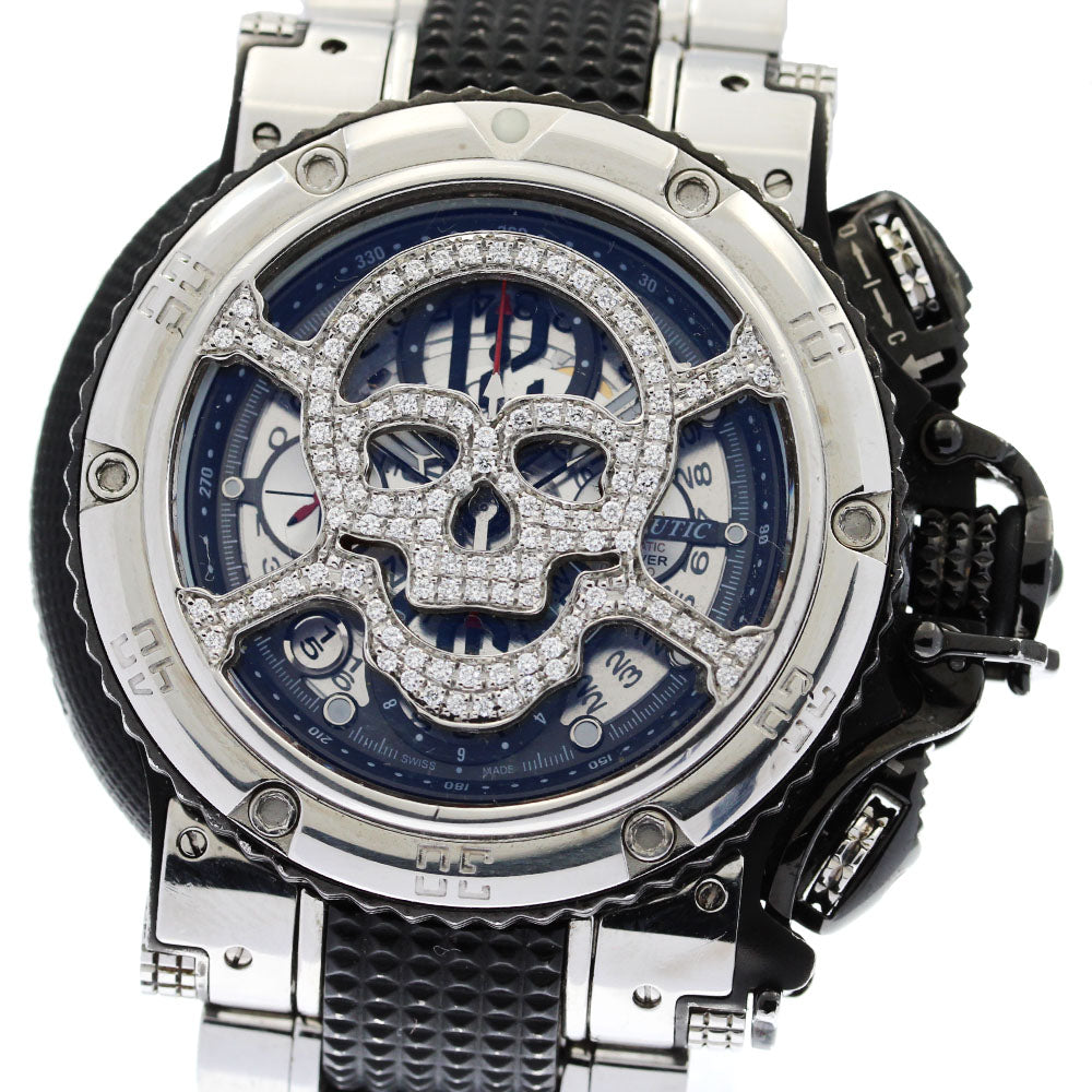 AQUANAUTIC Sub Commander Skull diamond Silver Dial Automatic Men's Watch_864781