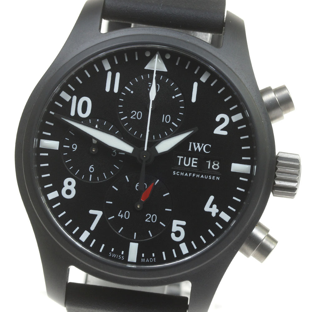 IWC SCHAFFHAUSEN big pilot watch top gun IW389401 Chronograph AT Men's_864795