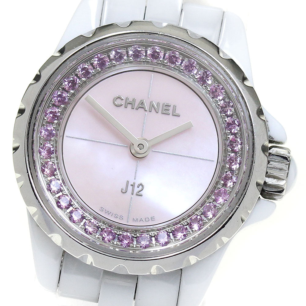 CHANEL J12 XS H5512 Pink sapphire, white ceramic, limited to 1200 pieces Pink shell Dial Quartz Ladies Watch_864850