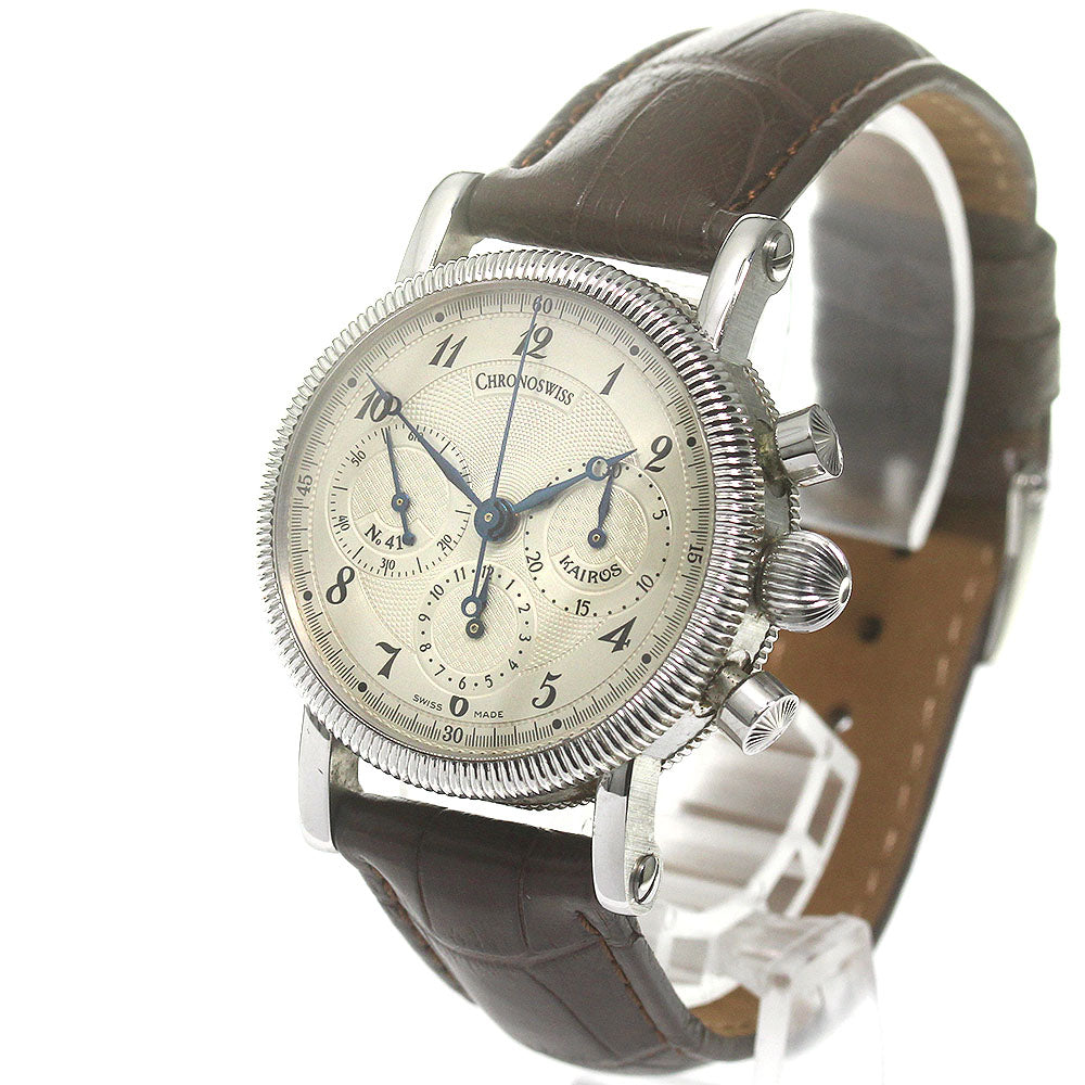 Chronoswiss Cairos CH1823 Chronograph Silver Dial Hand Winding Boy's Watch_864884