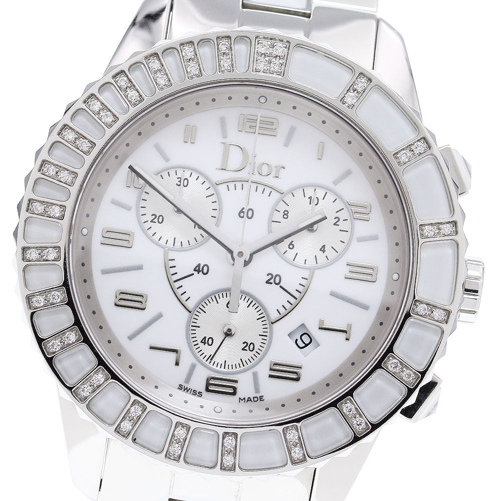 Dior crystal CD114311-V diamond bezel chronograph Quartz Men's Watch_864909