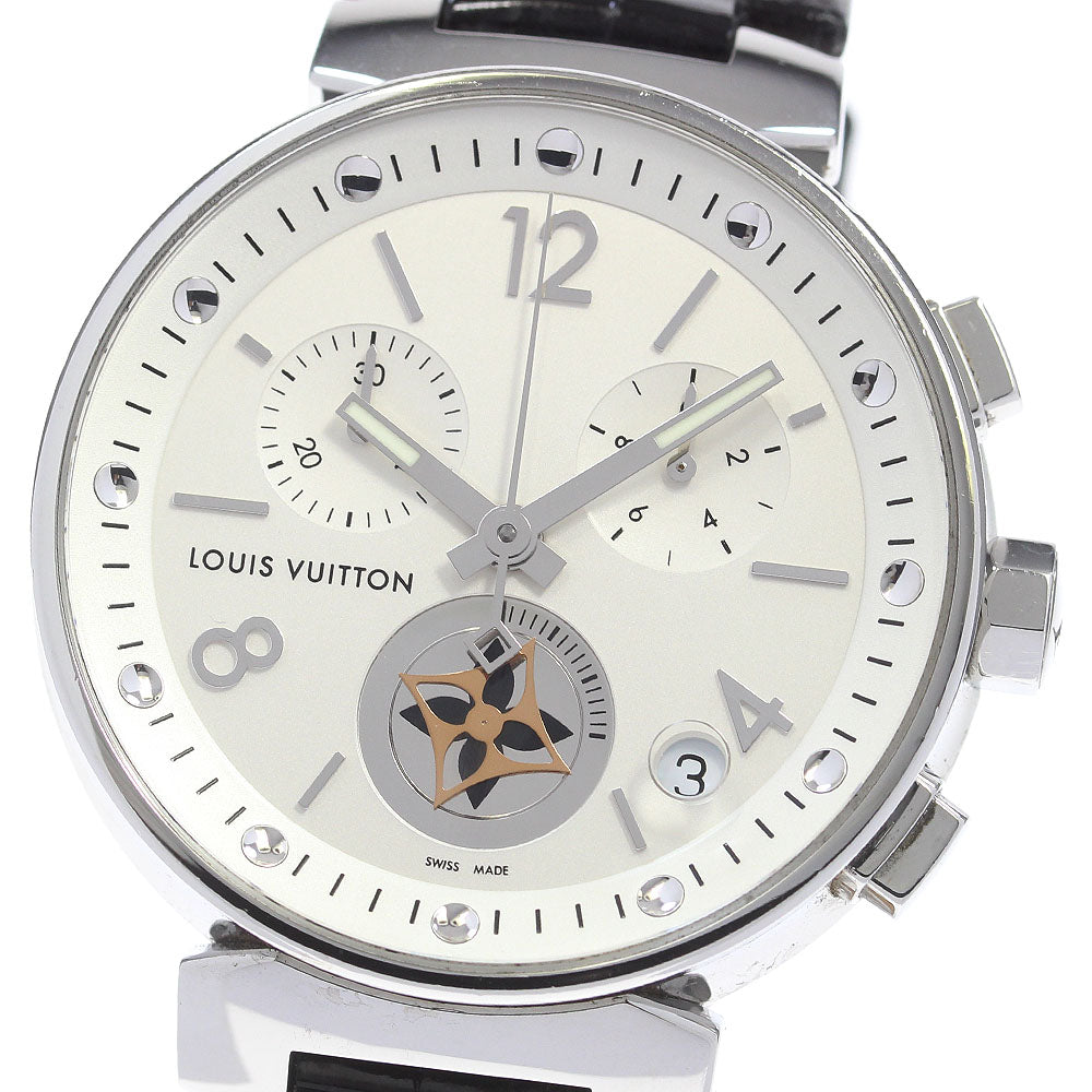 LOUIS VUITTON Tambour Moonstar GM Q8D10 Chronograph Quartz Men's Watch_864916
