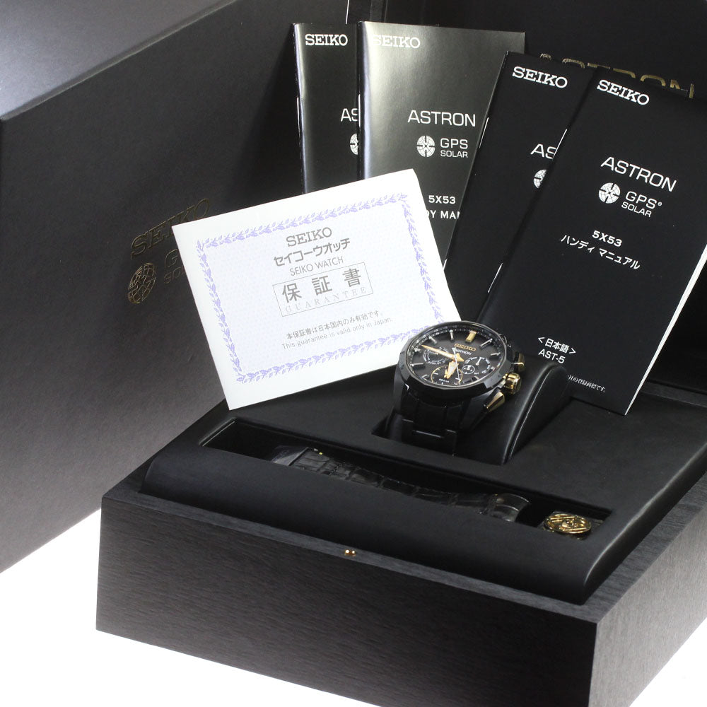 SEIKO Astron Kintaro Hattori 160th Anniversary Limited Edition SBXC073/5X53-0BB0 GPS black Dial Solar Powered Radio Men's Watch_864969