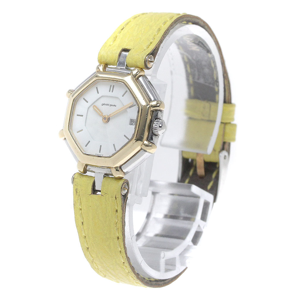 Gerald Genta 2899 711 OAB YG bezel date white Dial Quartz Ladies Watch_864995