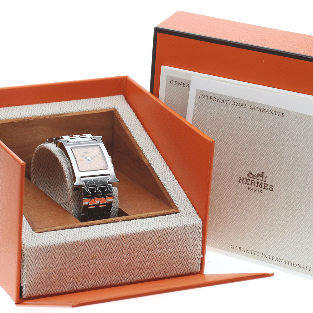 HERMES H watch HH1.210 Orange Dial Quartz Ladies Watch_864997