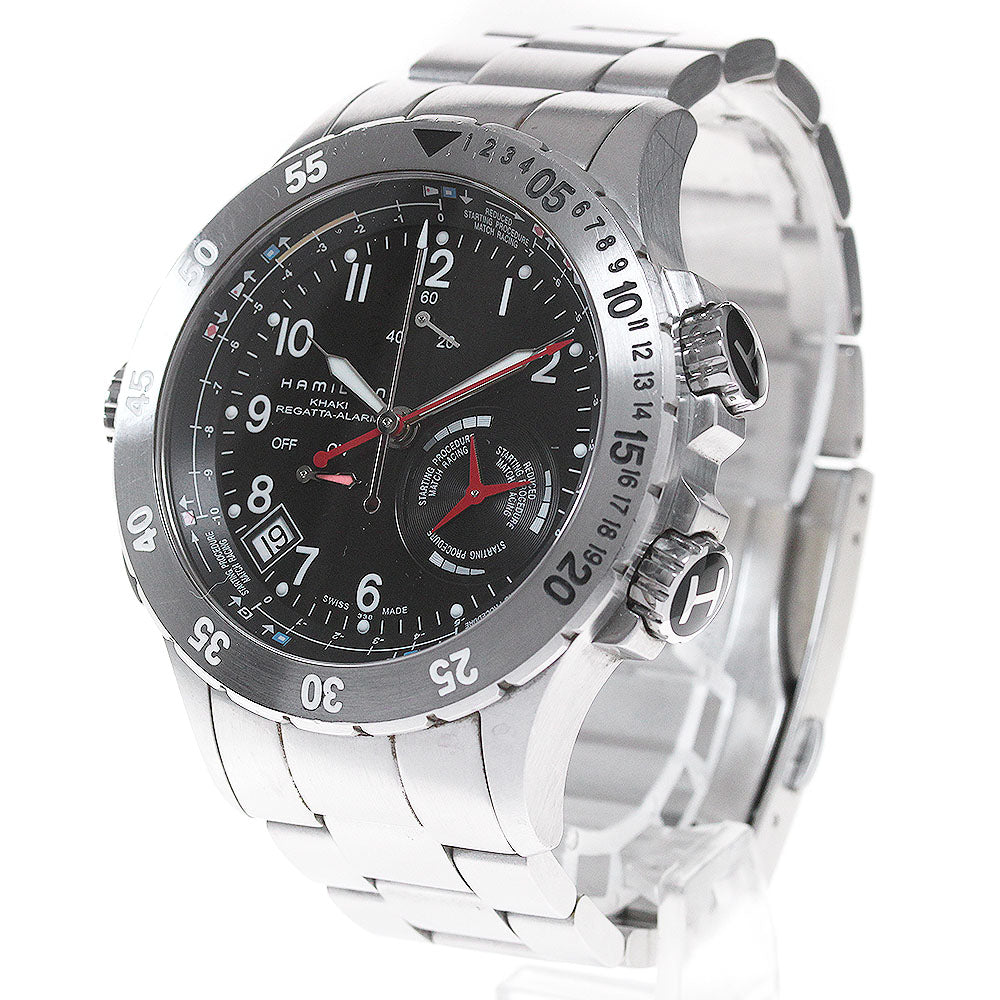 HAMILTON Khaki Regatta Alarm H776140 Date black Dial Quartz Men's Watch_865021