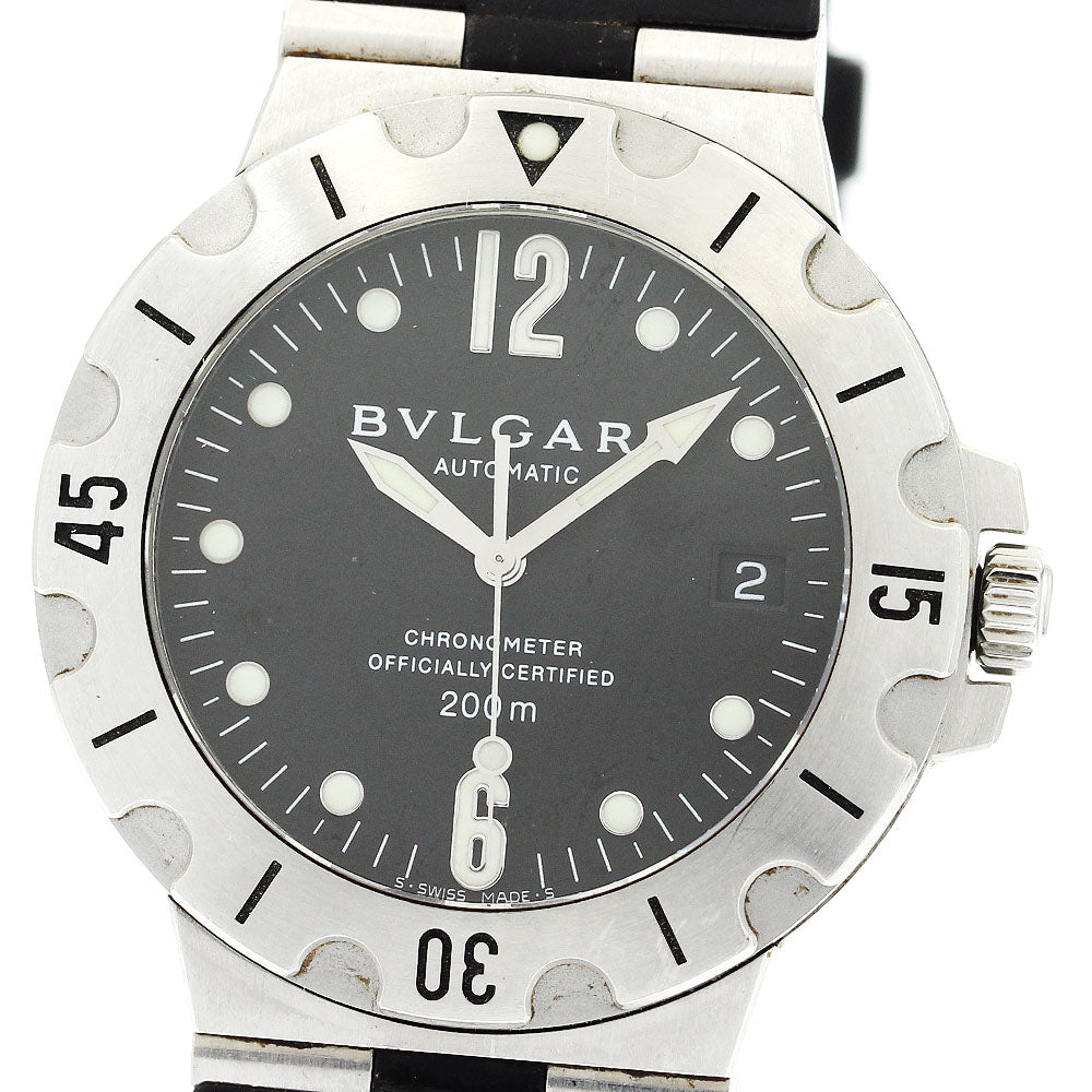 BVLGARI Diagono Scuba SD38S Date black Dial Automatic Men's Watch_865048