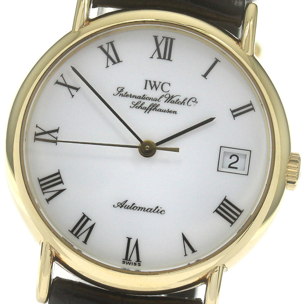 IWC SCHAFFHAUSEN Portofino IW351327 Date K18YG white Dial Automatic Men's Watch_865054
