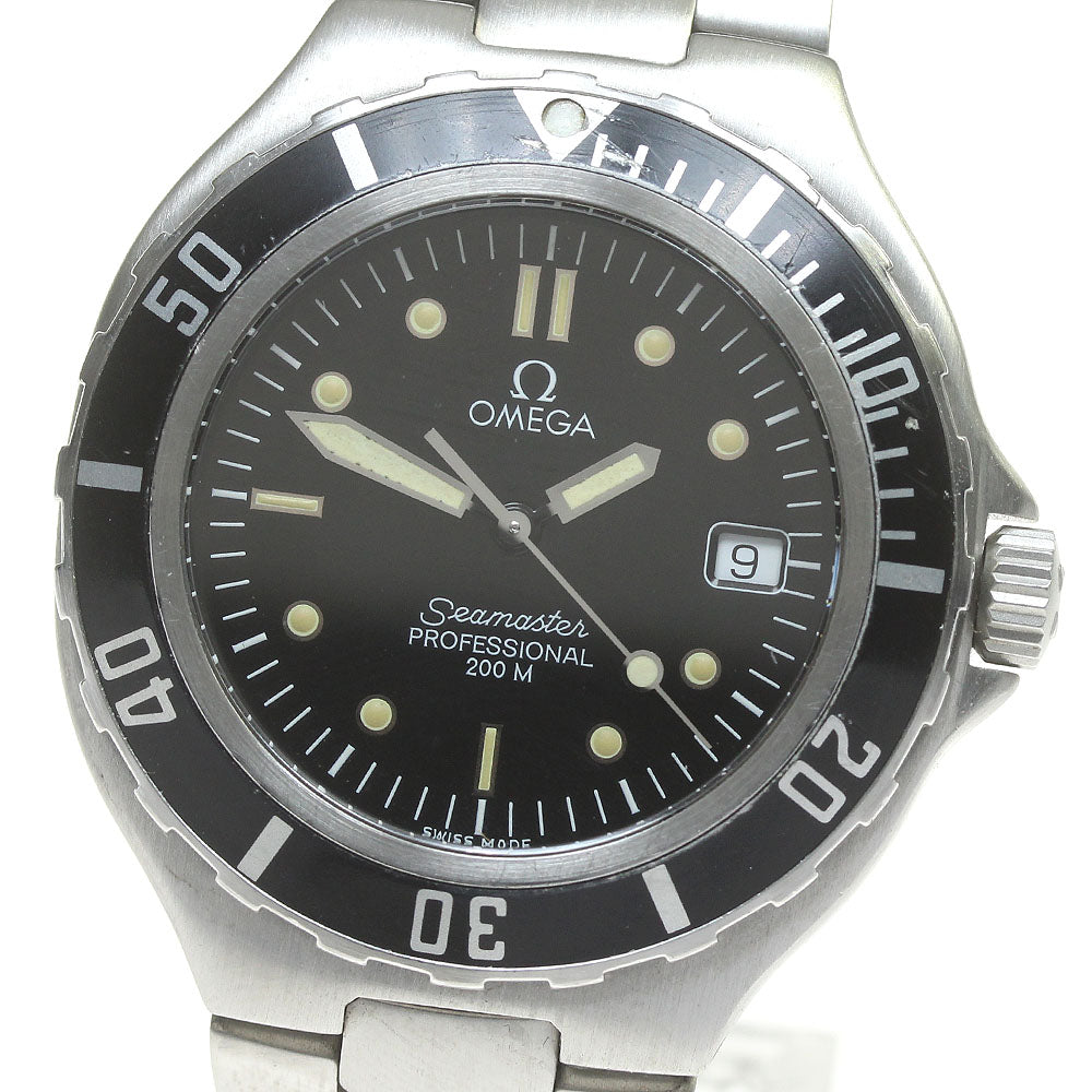 OMEGA Seamaster200m Date black Dial Quartz Men's Watch_865068