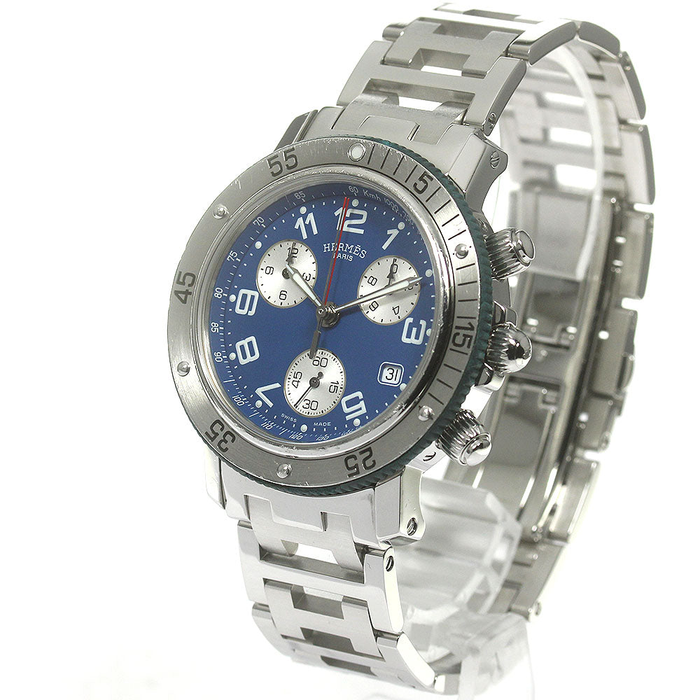 HERMES Clipper diver CL2.917 Chronograph blue Dial Quartz Men's Watch_865085