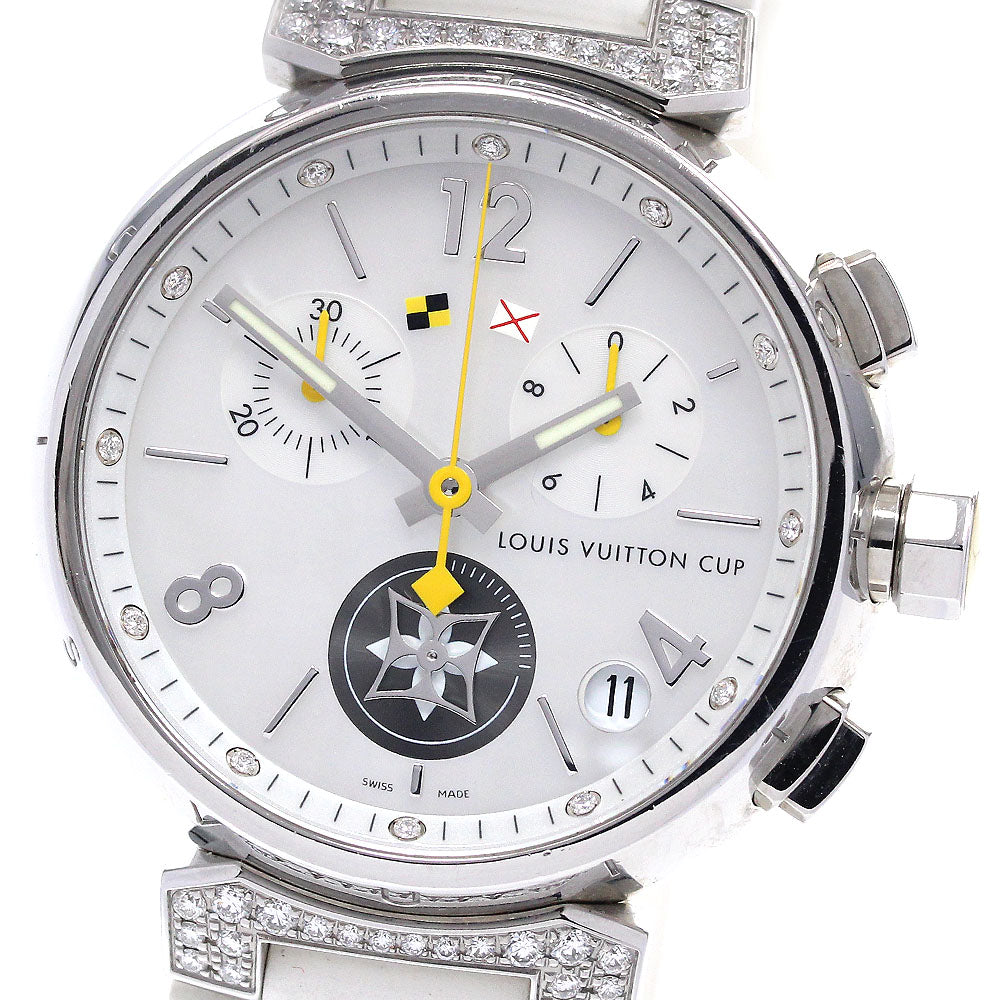 LOUIS VUITTON Tambour Q11BF Chronograph Lovely Cup Quartz Men's Watch_865185