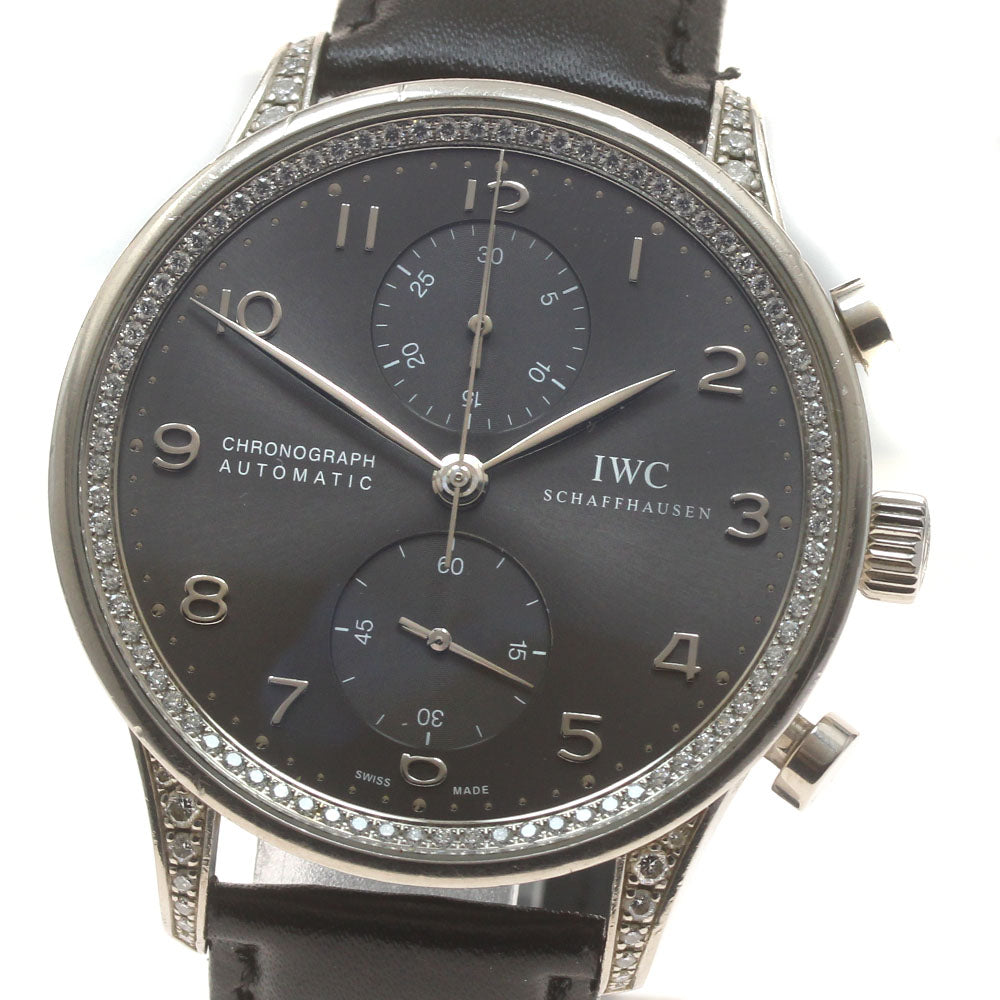 IWC SCHAFFHAUSEN Portuguese IW371474 K18WG Automatic Men's Watch_865197