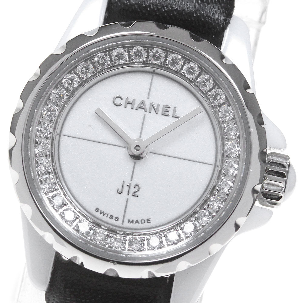 CHANEL J12 XS H4664 White Ceramic 19MM Diamond Quartz Ladies Watch_865204