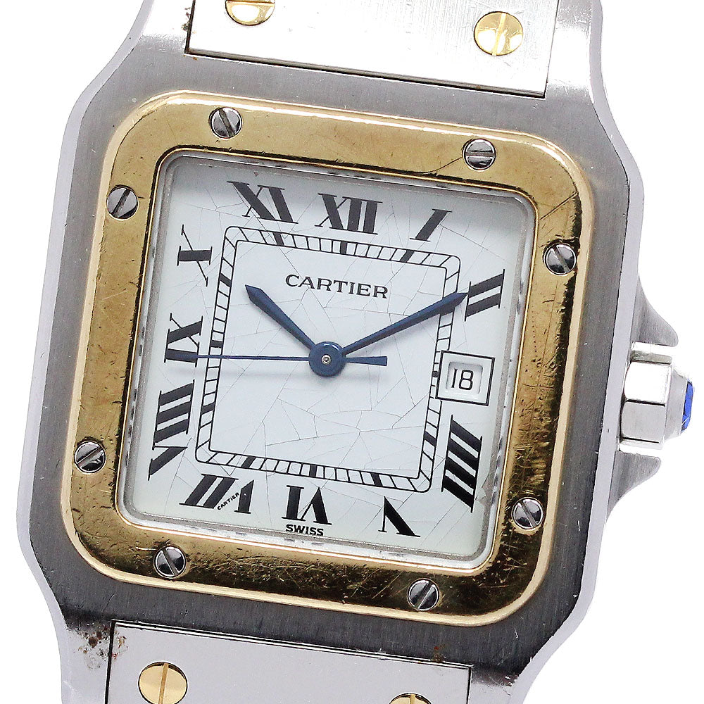 CARTIER Santos GalbeeLM 45168381 Date white Dial Automatic Men's Watch_865287