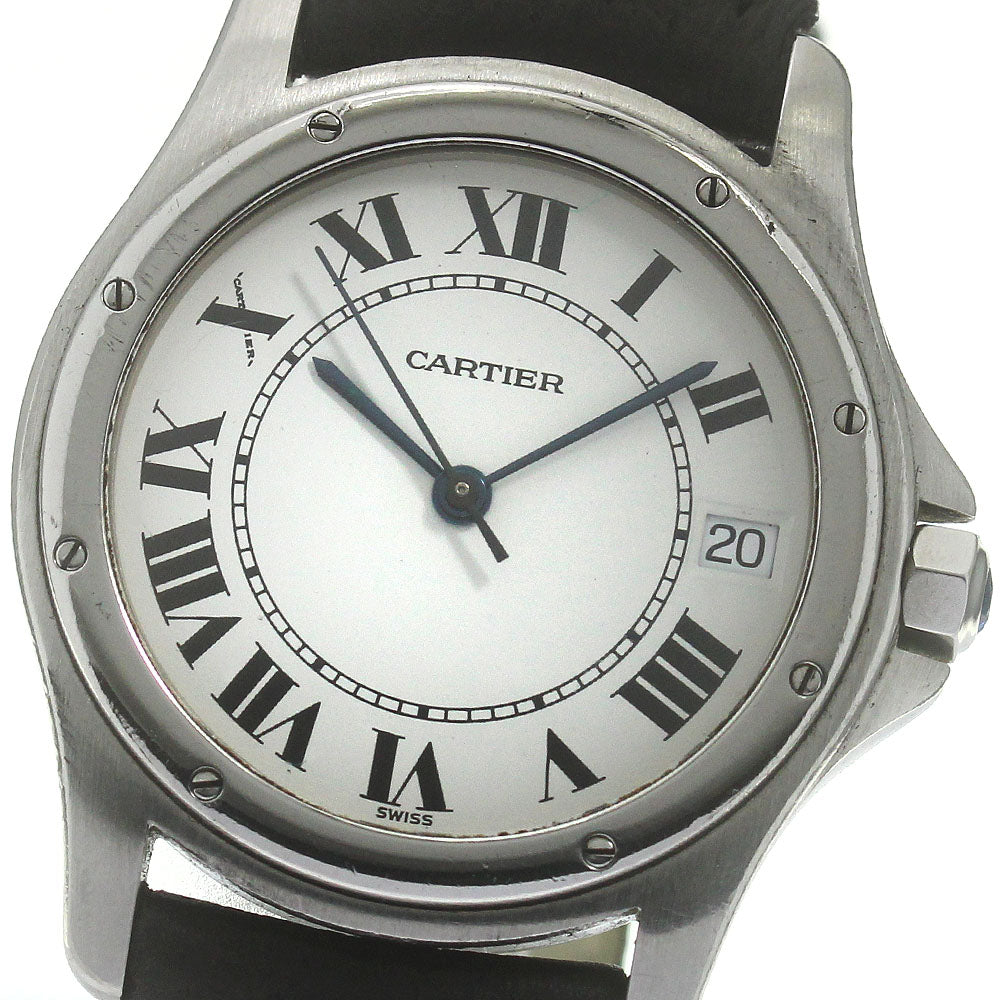 CARTIER Santo Cougar LM W20026K1 Date white Dial Automatic Men's Watch_865292